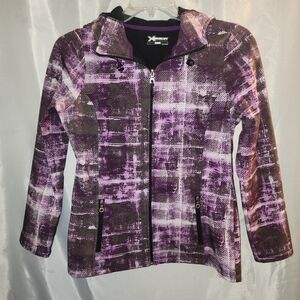 Xersion Purple and Black Performance Wear Water Resistant Jacket Womens Small